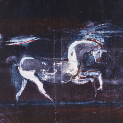 Alfred Wittwar . 1948 . Pferd und Mond . Kunsthandel Stradmann